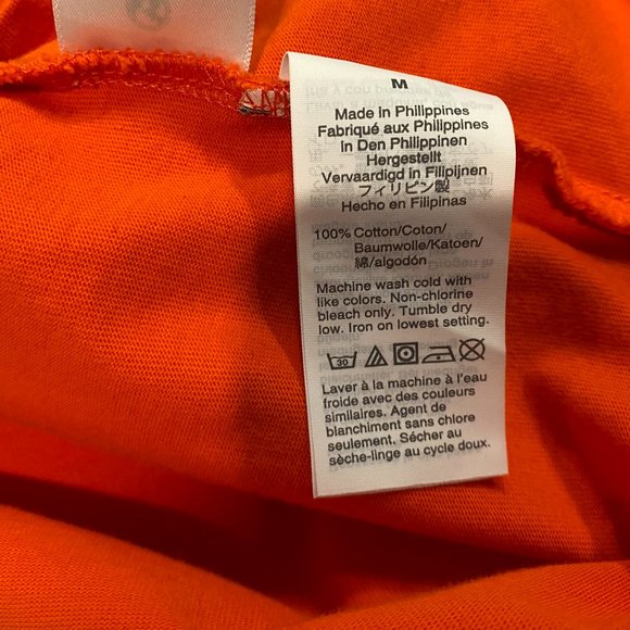 J Crew Orange Keyhole Tie Back Cotton Top Size Medium - Picture 6 of 8